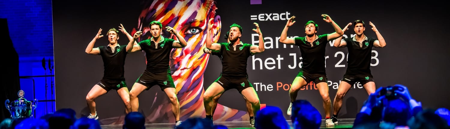 Haka workshop geven tijdens Exact partner event 2018