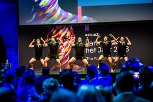 Haka workshop geven tijdens Exact partner event 2018