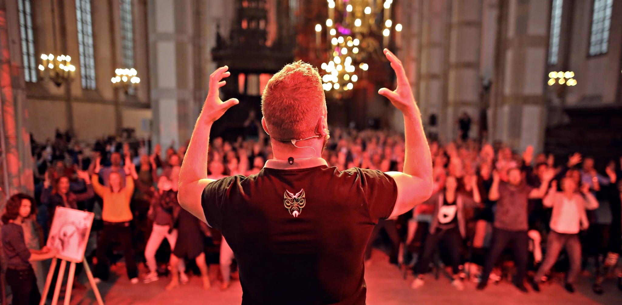 Haka workshop geven in een kerk in zwolle